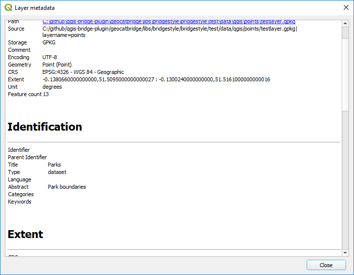 Metadata preview