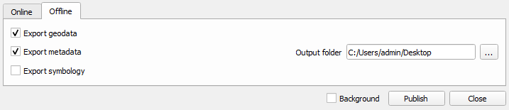 Offline export
