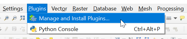 Plugin Manager menu