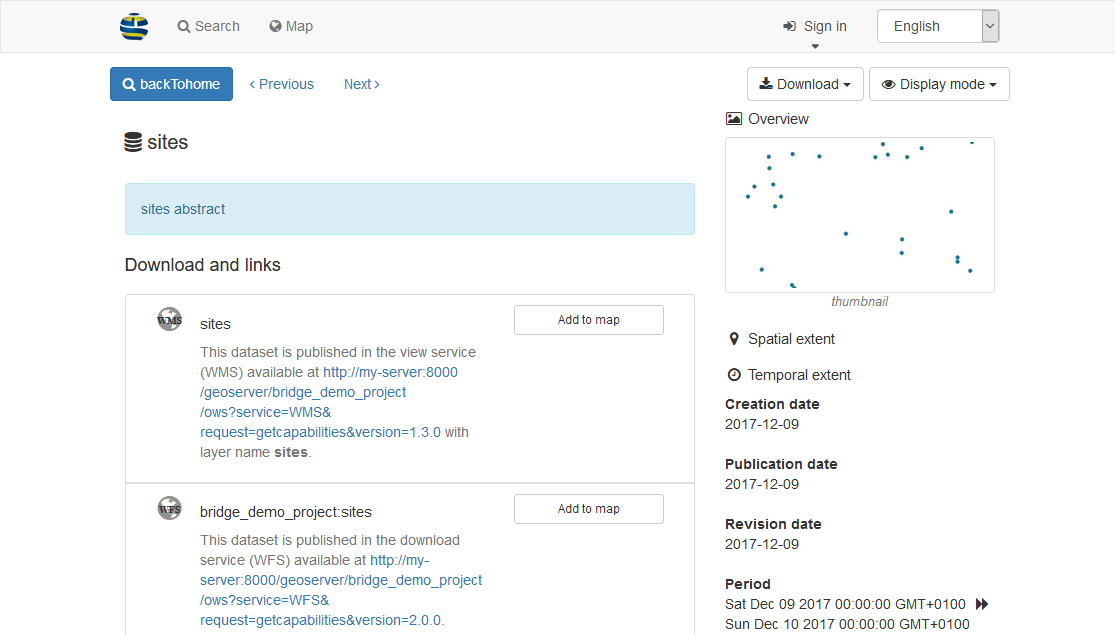 Preview metadata