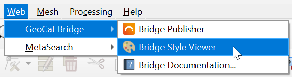 Style Viewer menu